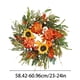 thumbnail image 3 of Corona otoñal Corona otoñal con girasoles, calabazas y hojas otoñales Puerta principal para antes de Acción de Gracias Decoración de pared para el hogar en Acción de Gracias, 3 of 4