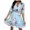 Light Blue, variant on Lilgiuy Women's Casual Summer Slim Printing Long Sleeve V Neck Ruffled Hem Dress Short Skirt Pink,12 2022 Fall Winter