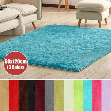Soft Pink Area Rug - 23x47'' 13 colors Modern Soft Fluffy Floor Rug Anti-skid Shag Shaggy Area Rug Home Bedroom Dining Room Warm Carpet Child Play Mat Yoga Mat