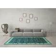 thumbnail image 3 of Ahgly Company Indoor Rectangle Oriental Turquoise Blue Industrial Area Rugs, 5' x 8', 3 of 4