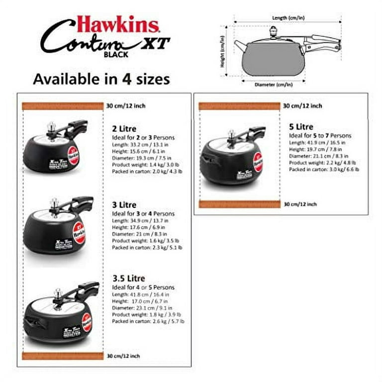 Hawkins Hevibase Aluminium Pressure Cookers, Induction Compatible