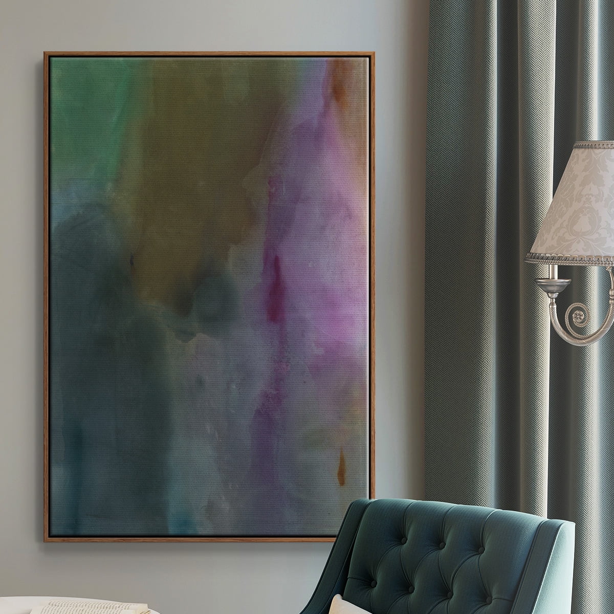 Simple Yet Affecting Framed Premium Gallery Wrapped Canvas - Ready to Hang - 17 x 25 - Walnut Floating Frame