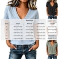 thumbnail image 3 of ITSAME Womens Cotton Linen Tops Short Sleeve V-Neck Shirts Ladies Loose Casual Blouses Green Size L, 3 of 5