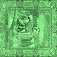 thumbnail image 1 of Ahgly Company Indoor Square Persian Emerald Green Traditional Area Rugs, 8' Square, 1 of 4