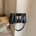 thumbnail image 1 of Bolsos pequeños de diseño con lazo de PU para mujer bolso bandolera de viaje con correa de cadena de gran capacidad, 1 of 6