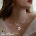 thumbnail image 2 of Iefil Sunflower Gifts for Women - Sunflower Necklace for Women April White Birthstone Necklace Anniversary Mother's Day Jewelry Gift You Are My Sunshine Birthstone Jewelry Gift Ideas for Mom, 2 of 8
