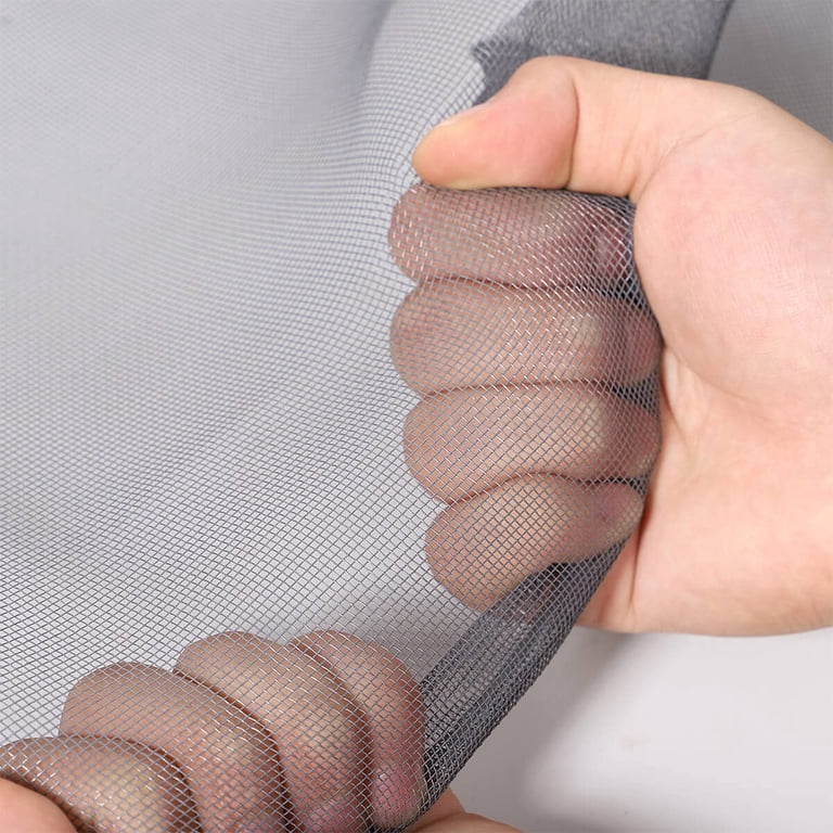 39x59 Fiberglass Window Screen Repair Kit – DIY Adjustable Mesh Replacement For Windows, Doors, Porch, Patio