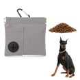 thumbnail image 2 of Dog Treat Pouch,Portable Dog Training Treat Bag | Leakproof Clip-On Design with Built-In Waste Bag Dispenser | Auto Closing Dog Walking Bag for Puppy Travel or Outdoor Use,Gray, 2 of 9
