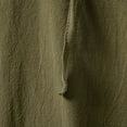 thumbnail image 6 of Men’s Retro Lace up Long Sleeve Linen Shirts Renaissance Henley Shirt, Medieval Viking Costume Pirate Tops Army Green XL, 6 of 9