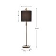 thumbnail image 7 of Maklaine Metal & Fabric Table Lamp with Drum Shade in Antique Brass and Black, 7 of 7