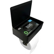 DUDE Wipes Stash Box - Flushable Wipes Dispenser - Toilet Paper and Flushable Wipes XL Wall Mounted Holder