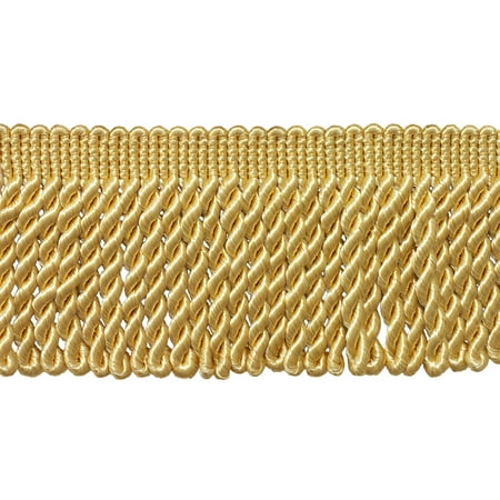 Housing 3 Light Trim - 3 Inch Long LIGHT GOLD Bullion Fringe Trim, Style# BFS3 Color: B7, Sold By the Yard