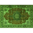thumbnail image 1 of Ahgly Company Indoor Rectangle Medallion Green Traditional Area Rugs, 2' x 5', 1 of 1