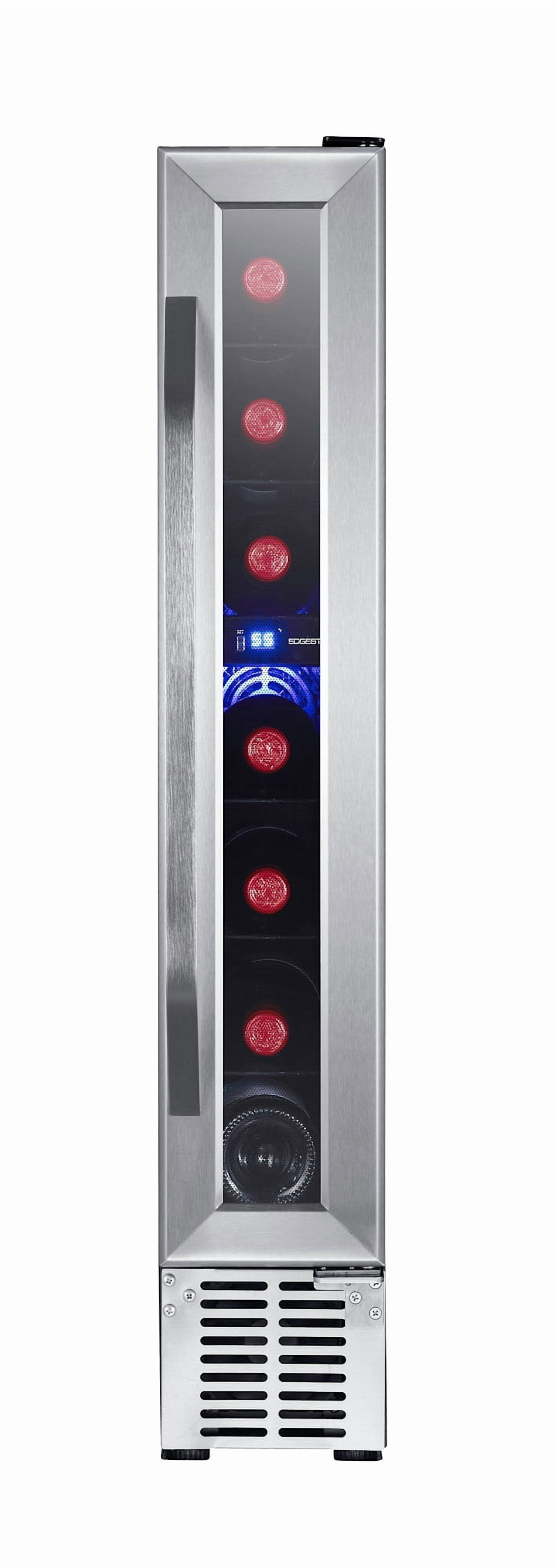 Edgestar Cwr70sz 6" Wide 7 Bottle Capacity Built-In Compact Wine Cooler - Stainless Steel