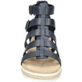 thumbnail image 3 of Easy Street Womens Simone Zipper Faux Leather Strappy Sandals, 3 of 3