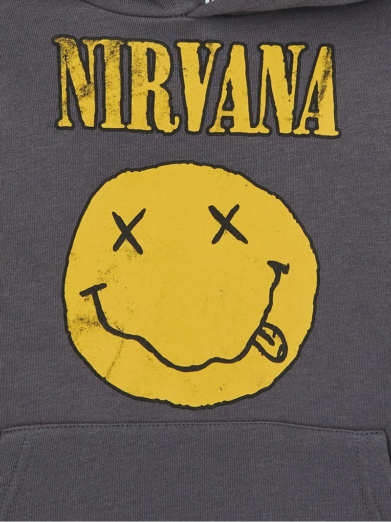 Nirvana Smiley Boys Hoodie, Sizes 4-18 - Walmart.com