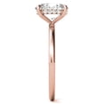 thumbnail image 5 of Solitaire Brilliance 2CT Oval Lab Grown Diamond Solitaire with Hidden Halo Engagement Ring 10K Rose Gold, Ring Size 5.5, 5 of 5