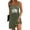 Army Green Letter, variant on Women's Tank Nightgown V Neck Sleepshirts Soft Sleeveless Chemise Nightdress