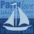 thumbnail image 2 of Gibbons, Lauren 26x26 White Modern Wood Framed Museum Art Print Titled - Beach Sail, 2 of 4