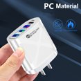 thumbnail image 1 of Cargador de pared rápido para teléfono de carga rápida 36W PD USB-C QC3.0 Adaptador de carga rápida doble 4 enchufes, 1 of 5