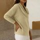 thumbnail image 5 of Uootdi Women's Waffle Knit Tops Cowl Neck Long Sleeve Clothes Trendy Casual Loose Relaxed Fit Knit Pullover Gift, 5 of 9