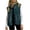 Blackish Green, variant on Women's Sleeveless Faux Fur Vest, Stand Collar Patchwork Jacket, Lightweight Fleece Vest with 3 Pockets, Casual Commute Vest, Button Front Vest Blackish Green L