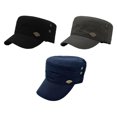 thumbnail image 4 of Qarigey Sombreros de ejércitos vintage con correa ajustable para hombres y mujeres Sombreros de ejércitos vintage femeninos Gorras con parte Sombreros negro, 4 of 6