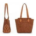 thumbnail image 3 of Montana West Western Tote Bag for Women Studded PU Leather Handbag with Fringe Tassel Fashion Medium Size Shoulder Purse Cowgirl Style Tote, Brown, 3 of 6
