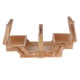 thumbnail image 1 of 2 compartments, wooden sewing box, sewing box, sewing basket, sewing box, sewing, 1 of 8