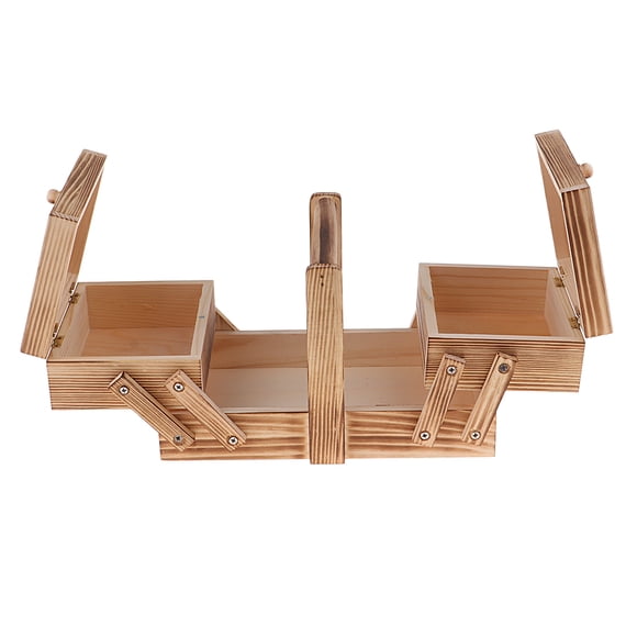 2 compartments, wooden sewing box, sewing box, sewing basket, sewing box, sewing