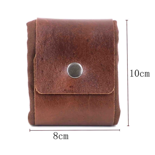 Pequeño Bolso de Herramienta de Acampamiento Al Aire Libre Bolso de Recolección de Frutas, Bolso de Almacenamiento de la Selva Colgante de la Cintura Del Lienzo de Cuero de 21.5x20cm para Herramientas