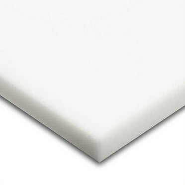 2" x 4" x 4", Acetal Plastic Sheet, White