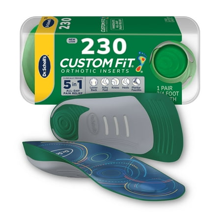 Dr. Scholl’s® Custom Fit® Foot Orthotics 3/4 Length Inserts, CF 230, All-Day Pain Relief for Feet