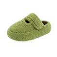 thumbnail image 2 of Heisall Women's Sweet & Cool Letter Fuzzy Lined Platform Slippers with Thick Sole, Closed Back House Shoes for Indoor/Outdoor, Multi-Color Cozy Furry Half-Slippers for Fall and Winter, 2 of 9