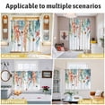 thumbnail image 6 of Coastal Coral Kitchen Curtains 63 Inch Length, Summer Beach Ocean Starfish Seagrass Grommet Top Bedroom Living Room Curtains, Light Filtering Cafe Curtain Drapes 2 Panels Set 104''x63'', 6 of 9