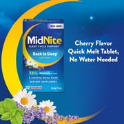 MidNite Melatonin Back To Sleep، جرعة منخفضة، 1.5 مجم، مساعد على النوم، 30 قرصًا