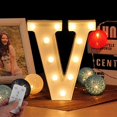 thumbnail image 1 of Alfabeto de luces de letras LED, luz de letras LED, decoración LED para fiesta de cumpleaños, bar, decoración de bodas y festivales, V, 1 of 5