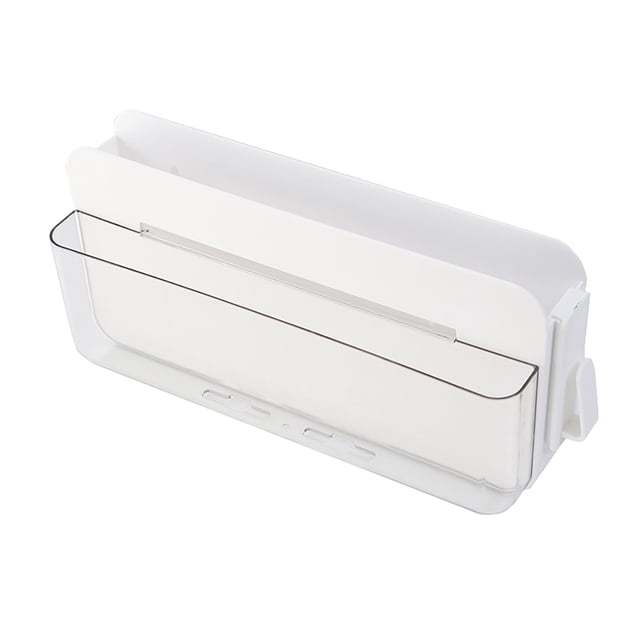 Soporte de pared transparente multifuncional para control remoto, carga de teléfono móvil, papelería, cosméticos, estante de almacenamiento de pared M transparente