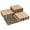 Natural, variant on Garvee 22-Pack 12"X12" Acacia Wood Deck Tiles | 21 Sq ft Snap-Together Patio Flooring, Yellow