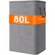 thumbnail image 1 of Cesto de ropa Lifewit de 80 litros, grande y alto, plegable, gris claro, 1 of 8