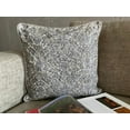 thumbnail image 2 of The HomeCentric Decorative Pillow Covers Grey Pack of 2, 18"x18" (45x45 cm) Jacquard Bead Embroidery, Textured & Jacquard Cushion Covers For Sofa, Abstract Modern Style - Ashen Splatter, 2 of 8