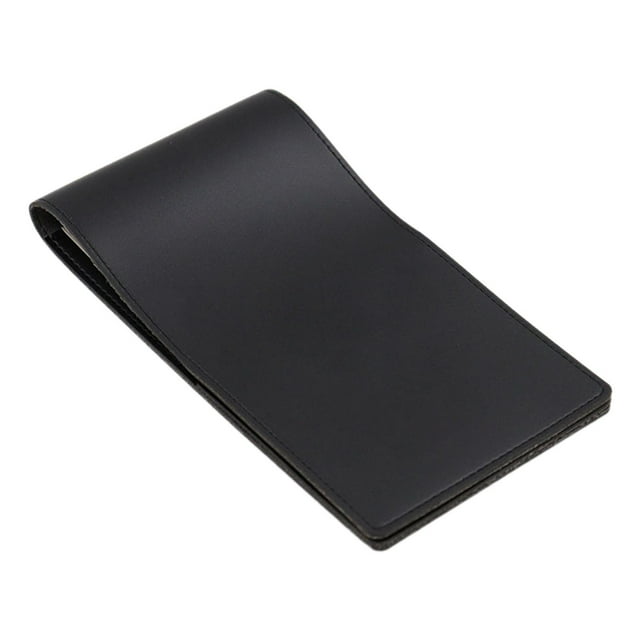 Soporte para Tarjeta de Puntuación de Golf, Cubierta para Libro de Yardas, Portátil, Impermeable, PU, Libro de Puntuación para Seguimiento de Puntuaci Negro