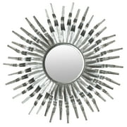 Sun Mirror-Color:Silver,Finish:Black