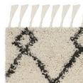 thumbnail image 5 of SAFAVIEH Moroccan Fringe Lavern Geometric Shag Area Rug, Cream/Charcoal, 8' x 10', 5 of 6