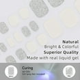 thumbnail image 5 of DUKASOU Toenail Stickers-Semi Cured Gel Toenail Strips-White Moonstone, Long Lasting DIY Salon Nail Art Stickers Kit for Adults, 26 Count, 5 of 7