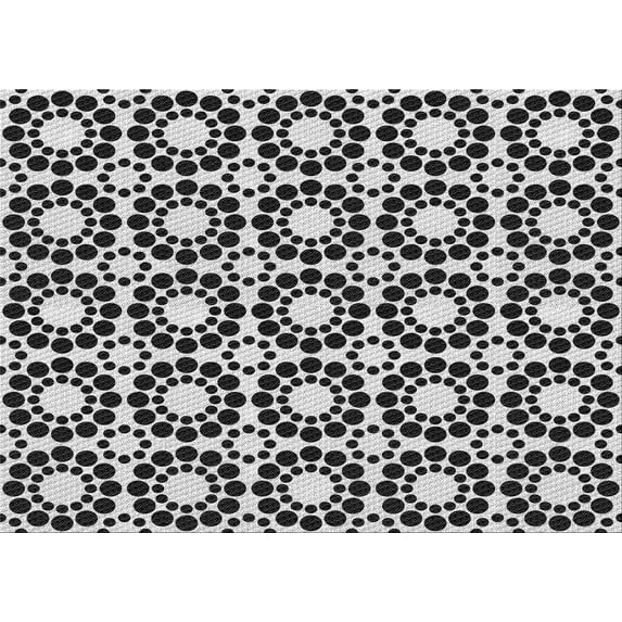 Ahgly Company Machine Washable Indoor Rectangle Transitional Charcoal Black Area Rugs, 2' x 3'