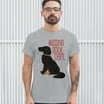 thumbnail image 3 of Tee Hunt Missing Sock Dept. T-Shirt Funny Flat-Coated Retriever Men's Tee, Gray, Small, 3 of 5