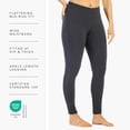 thumbnail image 3 of Fishers Finery Women's Ecofabric Athletic Yoga Ankle Legging; Cotton & Modal Blend (Heather Gray, S), 3 of 6