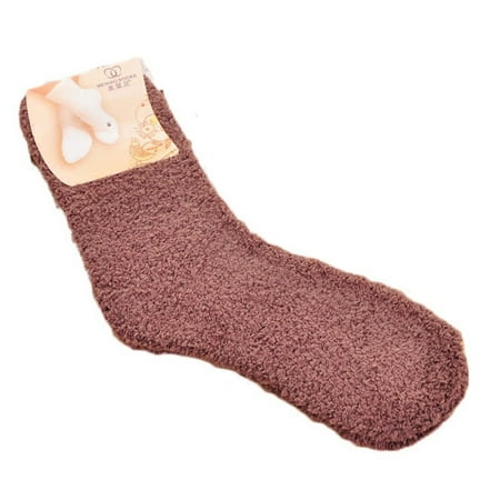 

ELENXS Elastic Home Women Girls Soft Bed Coral Fleece Floor Socks