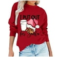 thumbnail image 3 of Pull de Noël pour Femmes Col Rond Cardigan d'Hiver Manches Longues Blouse Imprimée Graphique Mode Chandail en Molleton Mi-Longue Veste à Capuche Douce, 3 of 6